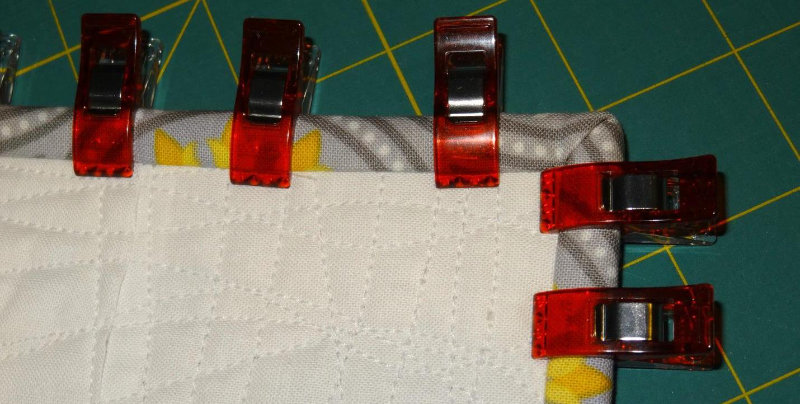 Wonder clips - Front of the quilt